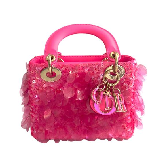 Dior Barbie pink sequin mini Ladydior bag - Picture 1 of 7
